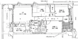 ダイアパレス川端町【1008号室】の間取り