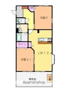 フォブールルーシア【101号室】の間取り