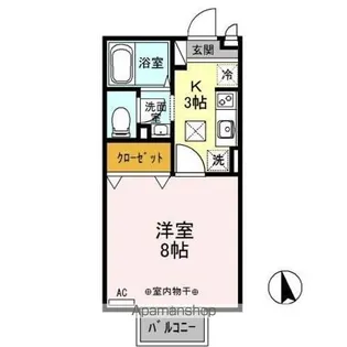セジュール・ソシア AB【B101号室】の間取り