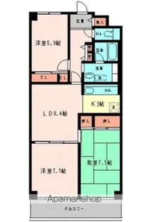 戸田第一スカイハイツ【8階】の間取り