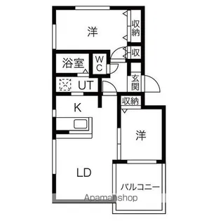 ブラン・シャール東札幌【1階】の間取り