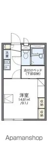 レオパレスWAVE【107号室】の間取り