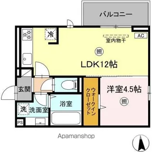 Augusta(オーガスタ)【3階】の間取り