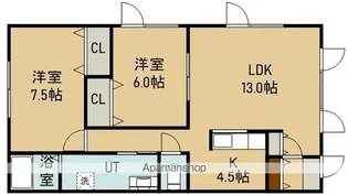 メゾンサンフクジュ【1階】の間取り