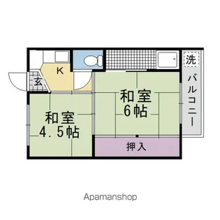 ビレッジハウス長岡3号棟【407号室】の間取り