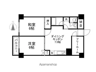 スカイコート大手町【620号室】の間取り