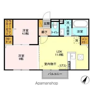 ヴァイスハウス【1階】の間取り
