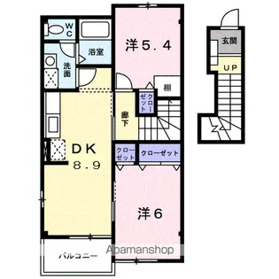 シェーン プラッツ B【2階】の間取り
