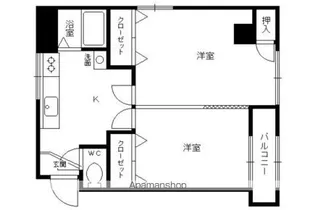葛城マンション【403号室】の間取り