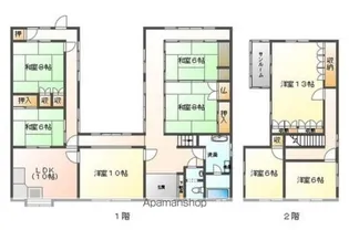 滋賀県長浜市八幡東町【一戸建】の間取り