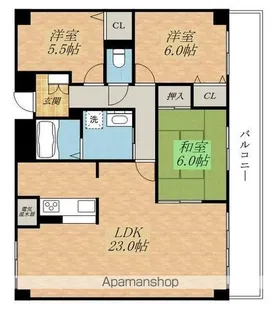 ベルヴィオウミ【7階】の間取り