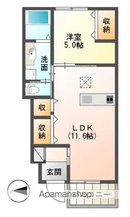 ブランシュ フルール【1階】の間取り