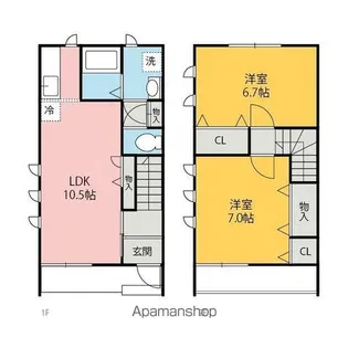 COZY COURT A・B【1階】の間取り