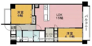ブリエヴェール北桜塚【2階】の間取り