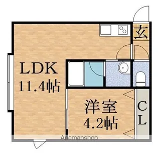 アークコート南7条【2階】の間取り
