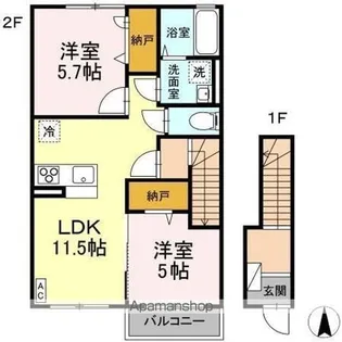 瀬戸風【2階】の間取り
