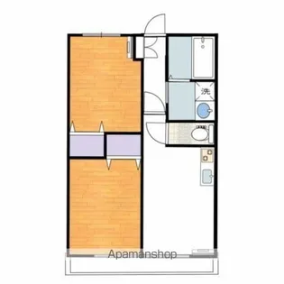 ファミールあおきB棟【2階】の間取り