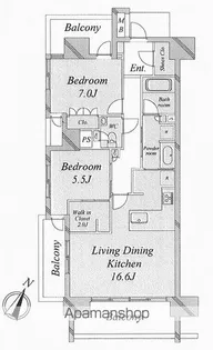 プレミスト静岡【301号室】の間取り