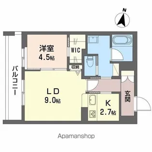 フォルビート八橋【2階】の間取り