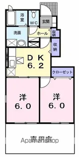 ビッグ シャトーE【1階】の間取り