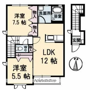 シャーメゾン ミモザ【2階】の間取り