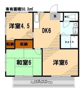メゾン高島B【102号室】の間取り
