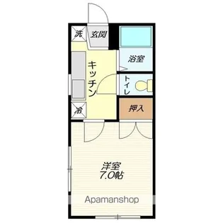 シャンコーポB棟【207号室】の間取り