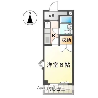 ブライトプレイスあゆち【311号室】の間取り