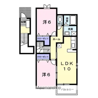 メゾン・アンジュB【2階】の間取り