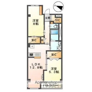 EAST WISTERIAⅠ(イースト ウィステリアワン)【3階】の間取り