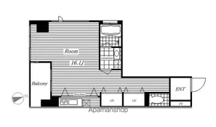 カスタリア伏見【2階】の間取り