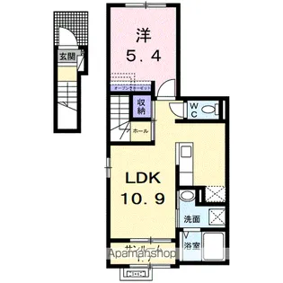 ベルセレーネ成和【2階】の間取り