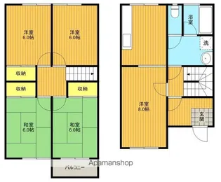 タウンハウスはやま【1階】の間取り
