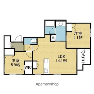 へーベルメゾン上町【2階】の間取り