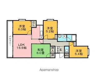 ライオンズマンション中央町【401号室】の間取り