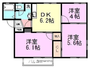 パストラル臼井【2階】の間取り