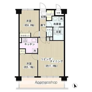 ソルヴェールレジデンス【5階】の間取り