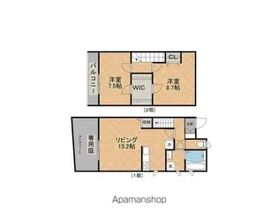 フェリオSETAKA B棟【4号室】の間取り