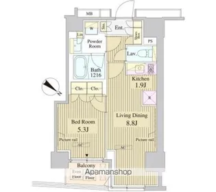 セレサ日本橋堀留町【6階】の間取り