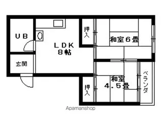 山口マンション【1-A号室】の間取り
