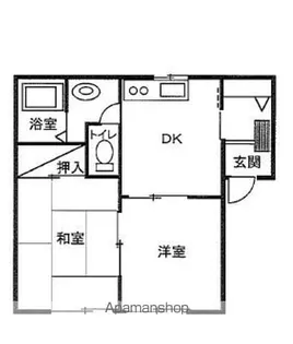 カサエスペラル北浜C【1階】の間取り