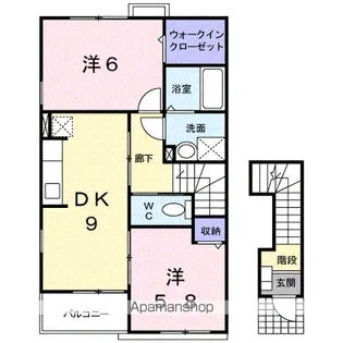 エレガンス A【2階】の間取り