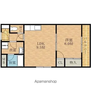 スメルフィールド【303号室】の間取り