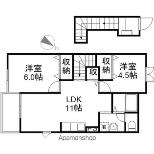 エスポワールシャトー【201号室】の間取り