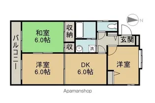 ファミール北内【1階】の間取り