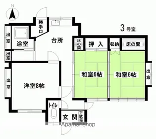 福島県いわき市岩間町上山【一戸建】の間取り