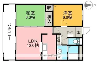 カーサ城山【1階】の間取り