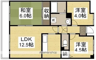 伊島第2コーポラス【3階】の間取り