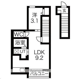 ルミナス西中田【2階】の間取り