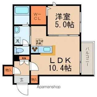 ドムス北沢【1階】の間取り